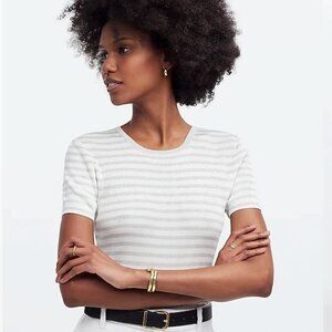 🏷️ NWT:  Madewell Micro-Rib Sweater Tee - Size Small